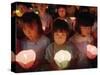 Children Choirs Join a Candle Light Procession for the World's Peace-null-Stretched Canvas