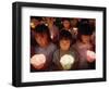 Children Choirs Join a Candle Light Procession for the World's Peace-null-Framed Photographic Print