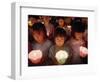 Children Choirs Join a Candle Light Procession for the World's Peace-null-Framed Photographic Print