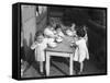 Children Clean Teeth-null-Framed Stretched Canvas