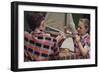 Children Cleaning a Model Ship-William P. Gottlieb-Framed Photographic Print