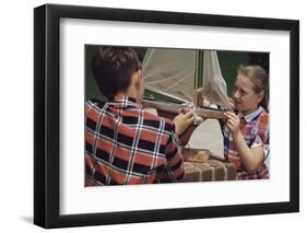 Children Cleaning a Model Ship-William P. Gottlieb-Framed Photographic Print