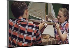 Children Cleaning a Model Ship-William P. Gottlieb-Mounted Photographic Print