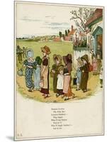 Children Coming Out of School-Kate Greenaway-Mounted Art Print