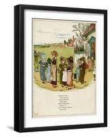 Children Coming Out of School-Kate Greenaway-Framed Art Print