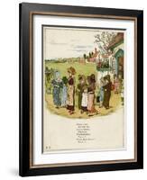 Children Coming Out of School-Kate Greenaway-Framed Art Print