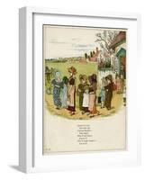 Children Coming Out of School-Kate Greenaway-Framed Art Print