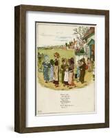 Children Coming Out of School-Kate Greenaway-Framed Art Print