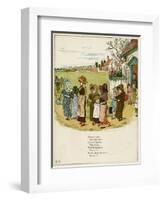 Children Coming Out of School-Kate Greenaway-Framed Art Print