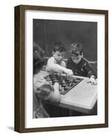 Children Considered Geniuses Playing Chess-Nina Leen-Framed Photographic Print