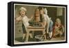 Children Cooking-null-Framed Stretched Canvas