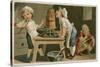 Children Cooking-null-Stretched Canvas