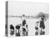 Children Crabbing on the Seashore-null-Stretched Canvas