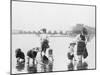 Children Crabbing on the Seashore-null-Mounted Photographic Print