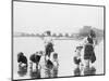 Children Crabbing on the Seashore-null-Mounted Photographic Print