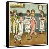 Children Dancing at a Party-Kate Greenaway-Framed Stretched Canvas