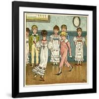 Children Dancing at a Party-Kate Greenaway-Framed Art Print