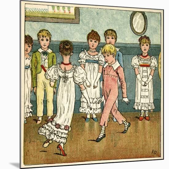 Children Dancing at a Party-Kate Greenaway-Mounted Art Print