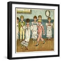 Children Dancing at a Party-Kate Greenaway-Framed Art Print