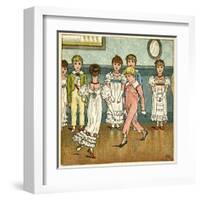 Children Dancing at a Party-Kate Greenaway-Framed Art Print