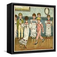 Children Dancing at a Party-Kate Greenaway-Framed Stretched Canvas