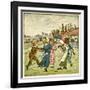 Children Dancing in a Ring on Village Green-Kate Greenaway-Framed Art Print