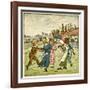 Children Dancing in a Ring on Village Green-Kate Greenaway-Framed Art Print