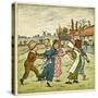 Children Dancing in a Ring on Village Green-Kate Greenaway-Stretched Canvas