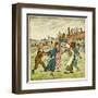 Children Dancing in a Ring on Village Green-Kate Greenaway-Framed Art Print