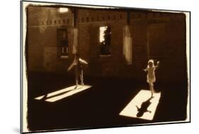 Children dancing in shafts of light-Theo Westenberger-Mounted Photographic Print