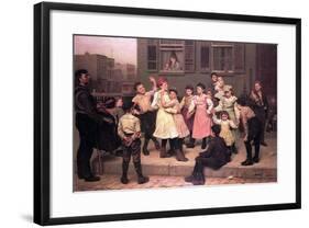 Children Dancing in the Street, 1894-John George Brown-Framed Giclee Print