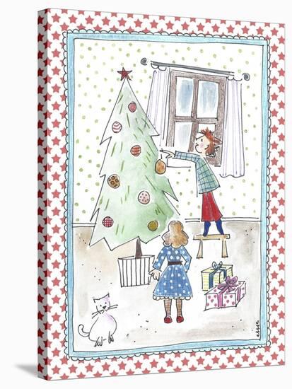 Children Decorating Xmas Tree-Effie Zafiropoulou-Stretched Canvas