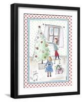 Children Decorating Xmas Tree-Effie Zafiropoulou-Framed Giclee Print