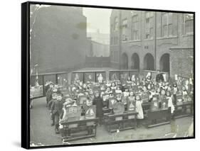 Children Displaying their Drawings, Flint Street School, Southwark, London, 1908-null-Framed Stretched Canvas