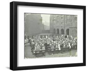 Children Displaying their Drawings, Flint Street School, Southwark, London, 1908-null-Framed Photographic Print
