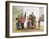 Children Doing Pledge of Allegiance-Dianne Dengel-Framed Giclee Print