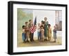 Children Doing Pledge of Allegiance-Dianne Dengel-Framed Giclee Print