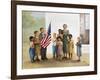 Children Doing Pledge of Allegiance-Dianne Dengel-Framed Giclee Print