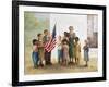 Children Doing Pledge of Allegiance-Dianne Dengel-Framed Giclee Print