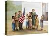 Children Doing Pledge of Allegiance-Dianne Dengel-Stretched Canvas