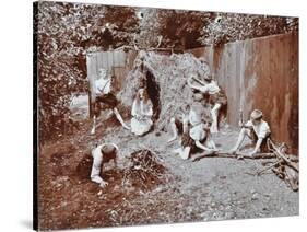 Children Dressed as Prehistoric Cave Dwellers, Birley House Open Air School, London, 1908-null-Stretched Canvas