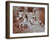 Children Dressed as Prehistoric Cave Dwellers, Birley House Open Air School, London, 1908-null-Framed Photographic Print