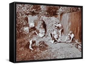 Children Dressed as Prehistoric Cave Dwellers, Birley House Open Air School, London, 1908-null-Framed Stretched Canvas