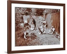 Children Dressed as Prehistoric Cave Dwellers, Birley House Open Air School, London, 1908-null-Framed Photographic Print