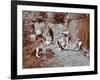 Children Dressed as Prehistoric Cave Dwellers, Birley House Open Air School, London, 1908-null-Framed Photographic Print