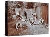 Children Dressed as Prehistoric Cave Dwellers, Birley House Open Air School, London, 1908-null-Stretched Canvas