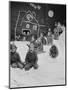 Children Dressed as Reindeer in Christmas Program at Elizabeth Morrow School-Nina Leen-Mounted Premium Photographic Print