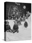 Children Dressed as Reindeer in Christmas Program at Elizabeth Morrow School-Nina Leen-Stretched Canvas