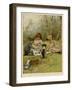 Children Eating a Picnic in the Woods-null-Framed Art Print