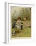 Children Eating a Picnic in the Woods-null-Framed Art Print